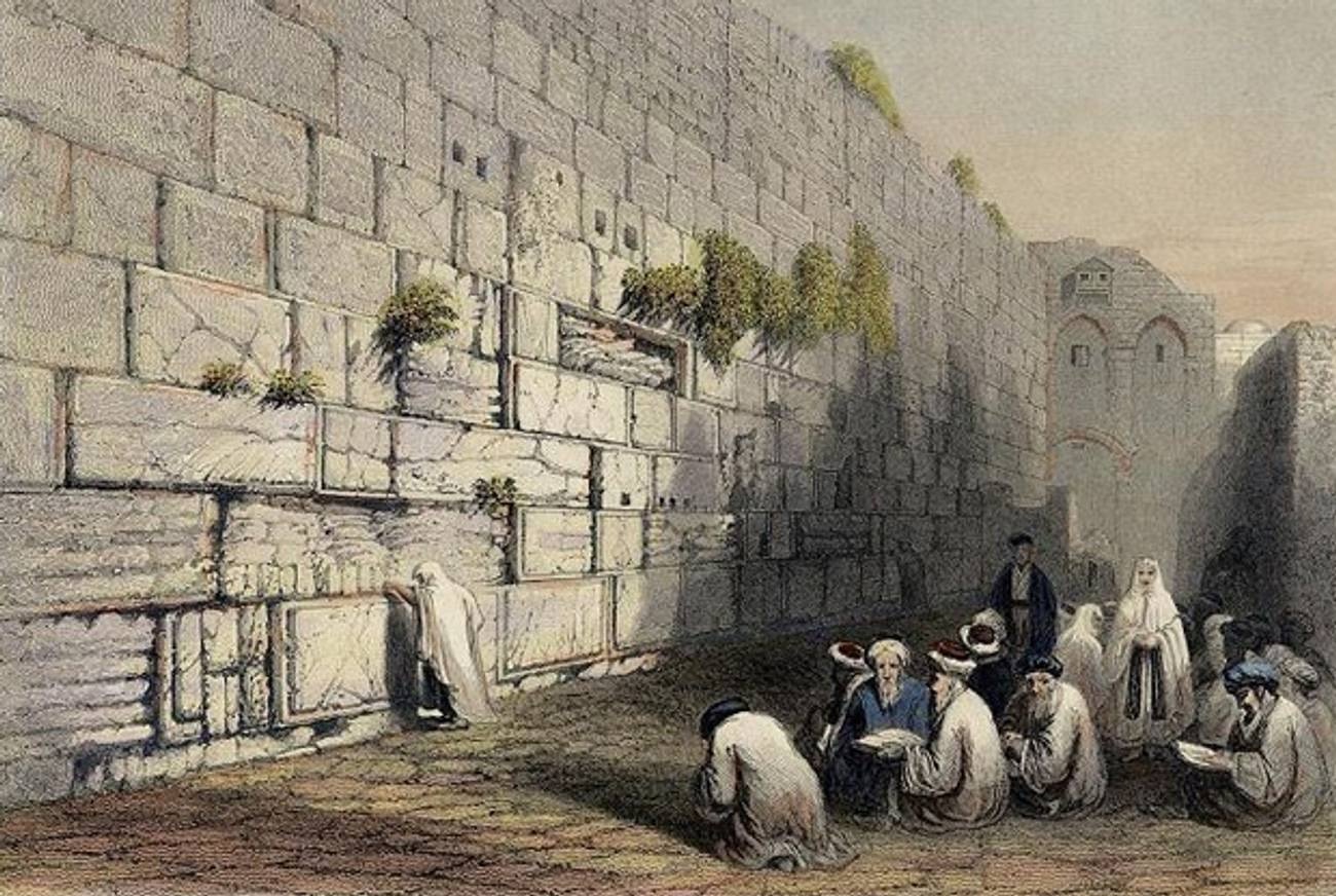 Jew's Place of Wailing, Jerusalem — William Bartlett, 1844